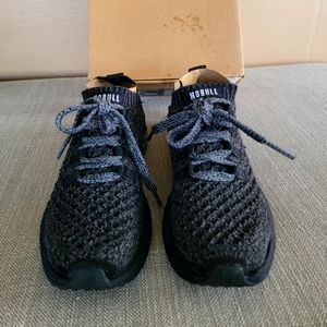 NOBULL Black reflective knit runner women shoes